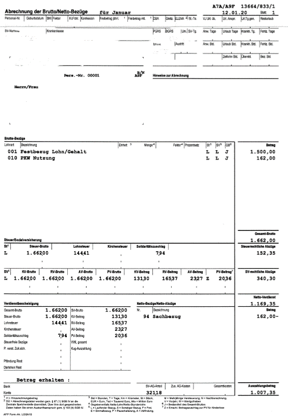 fiche de paie